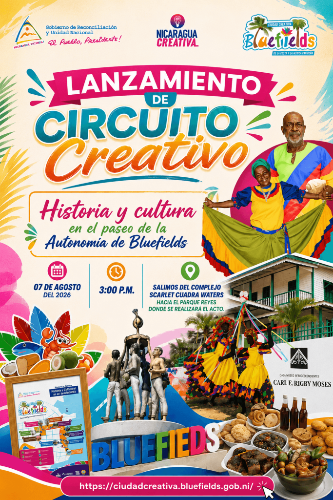 Lanzamiento del nuevo cicuito Historia y Cultura en el paseo de la Autonomia Blueefields